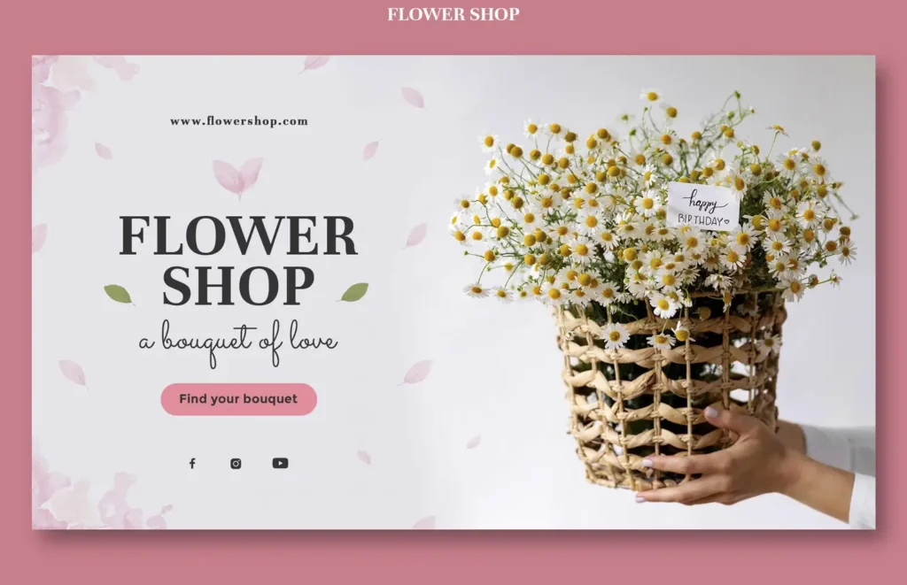 بهترین رنگ ها و فونت ها برای طراحی سایت گل فروشی
