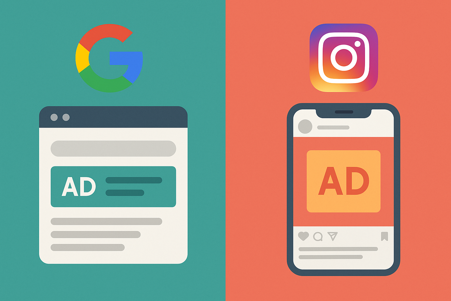 تبلیغات کلیکی گوگل یا تبلیغات در اینستاگرام؟